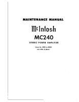 McIntosh MC-240 - Service manual 